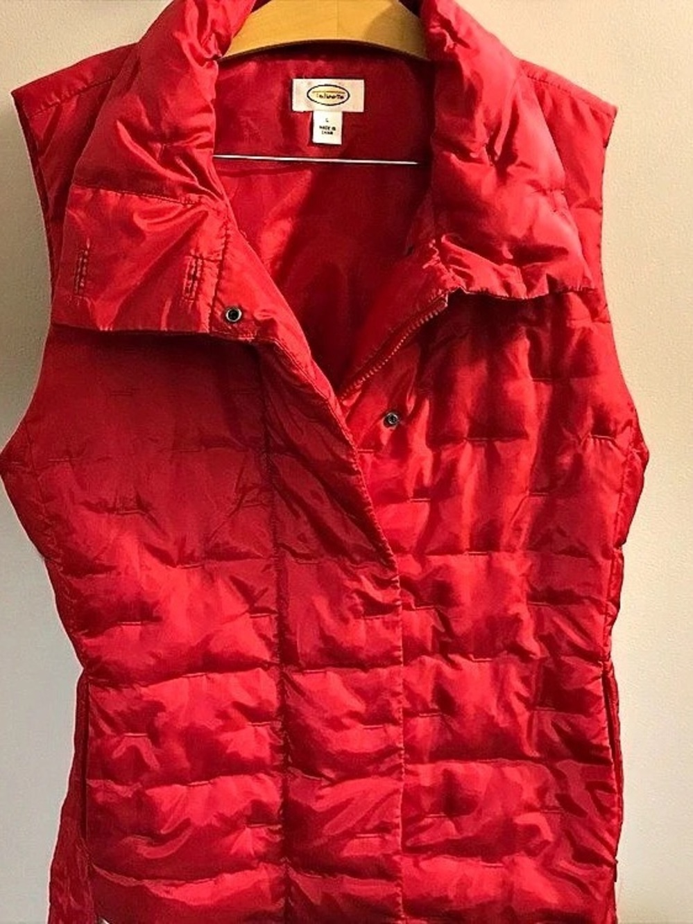 Talbots Quilted Puffer Vest Red Size Large